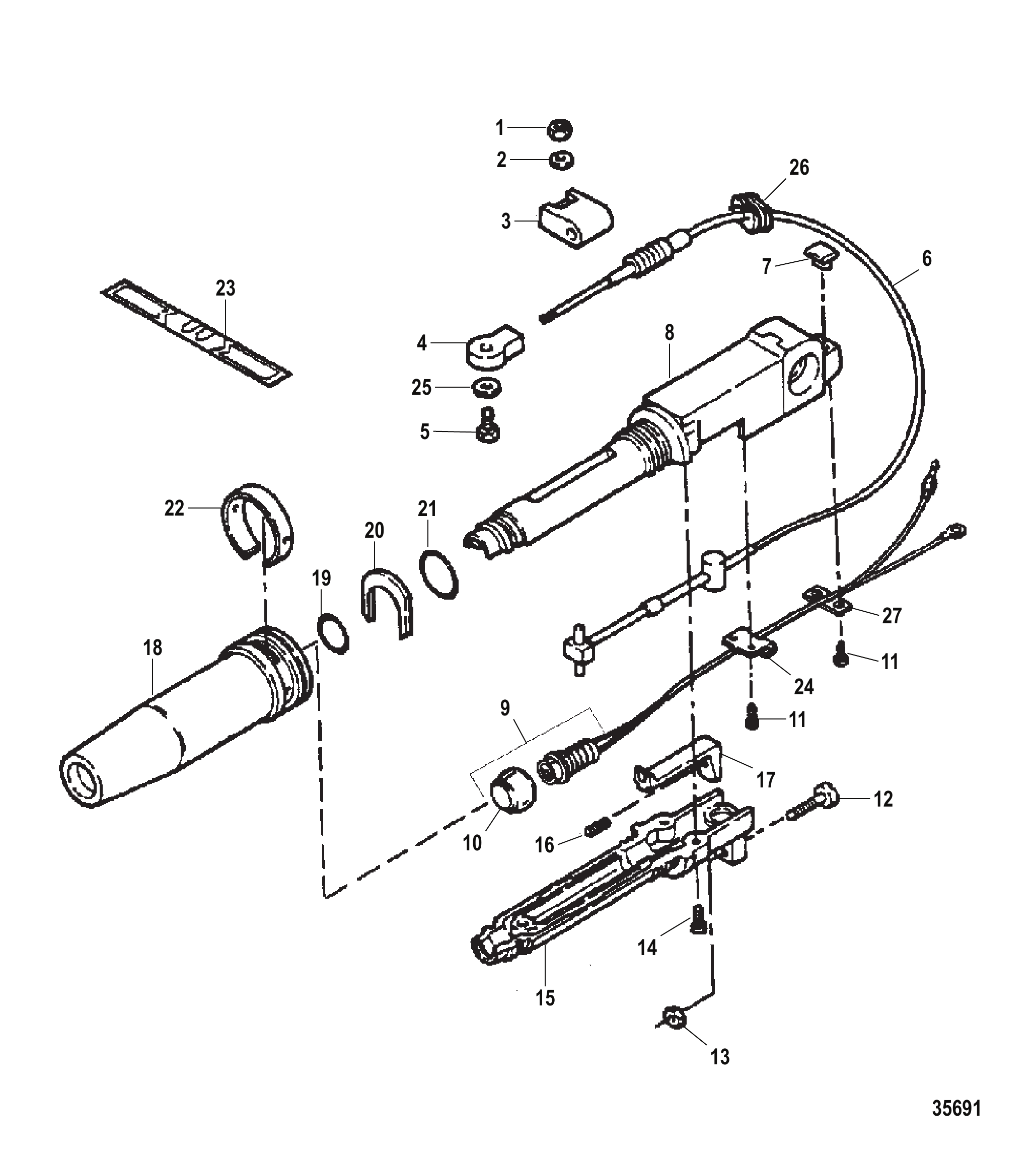 转向手柄/旋转式油门 STEERING HANDLE/TWIST GRIP THROTTLE