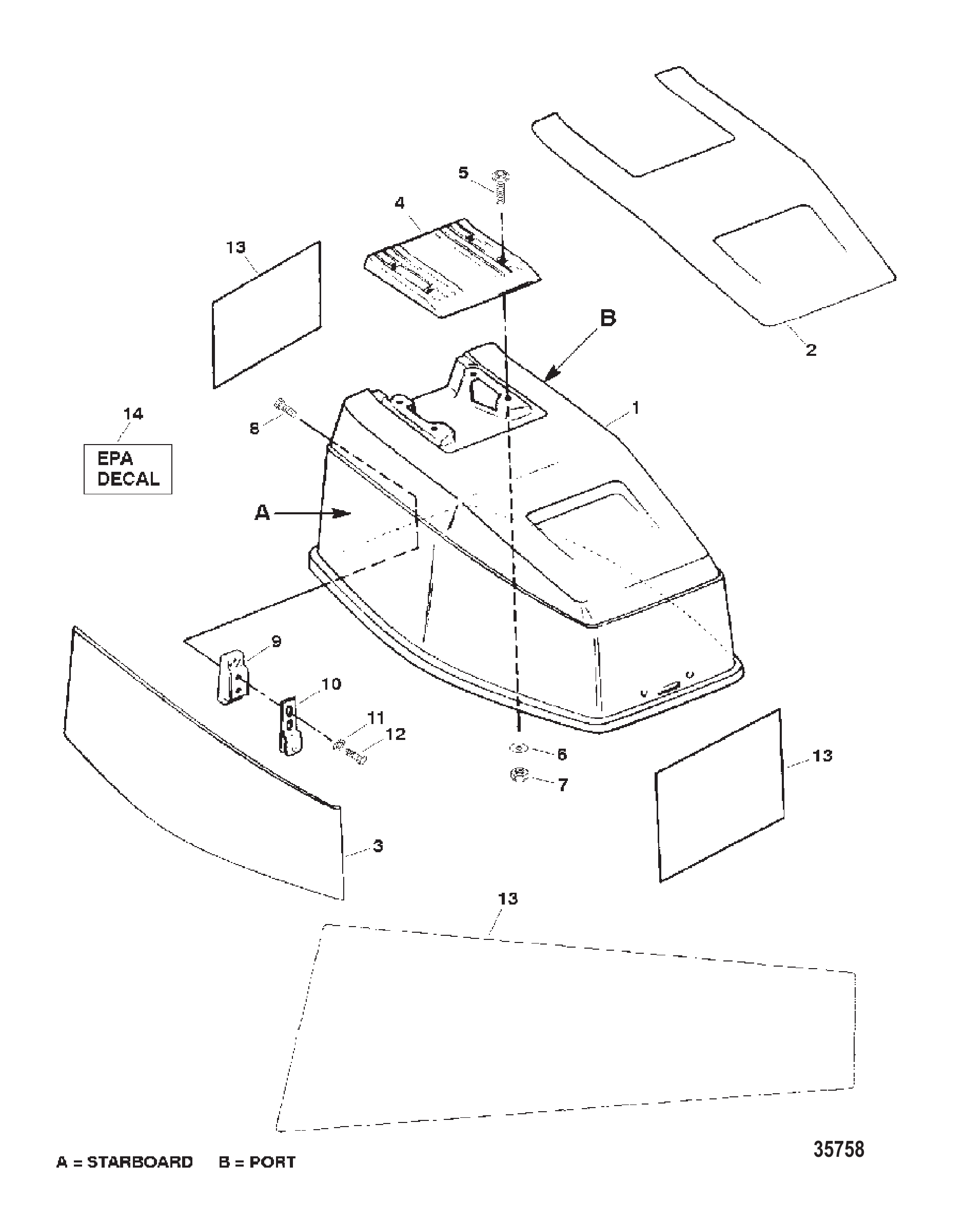 顶罩总成 Top Cowl Assembly