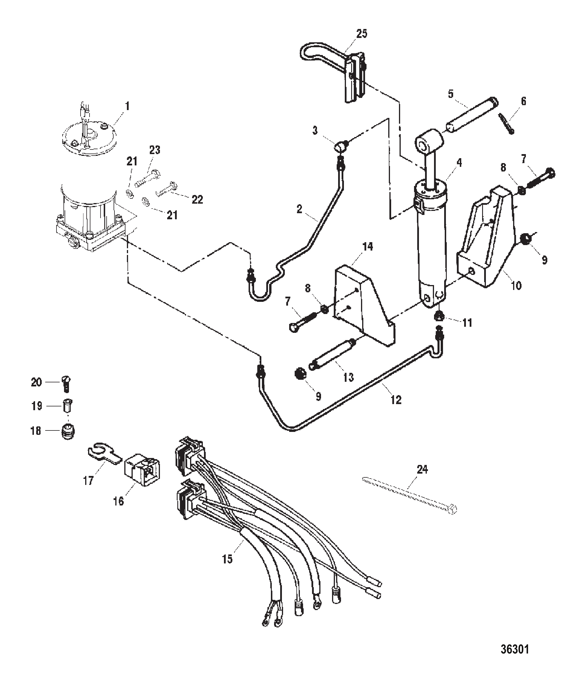 动力升降倾斜总成 POWER TRIM AND TILT ASSEMBLY