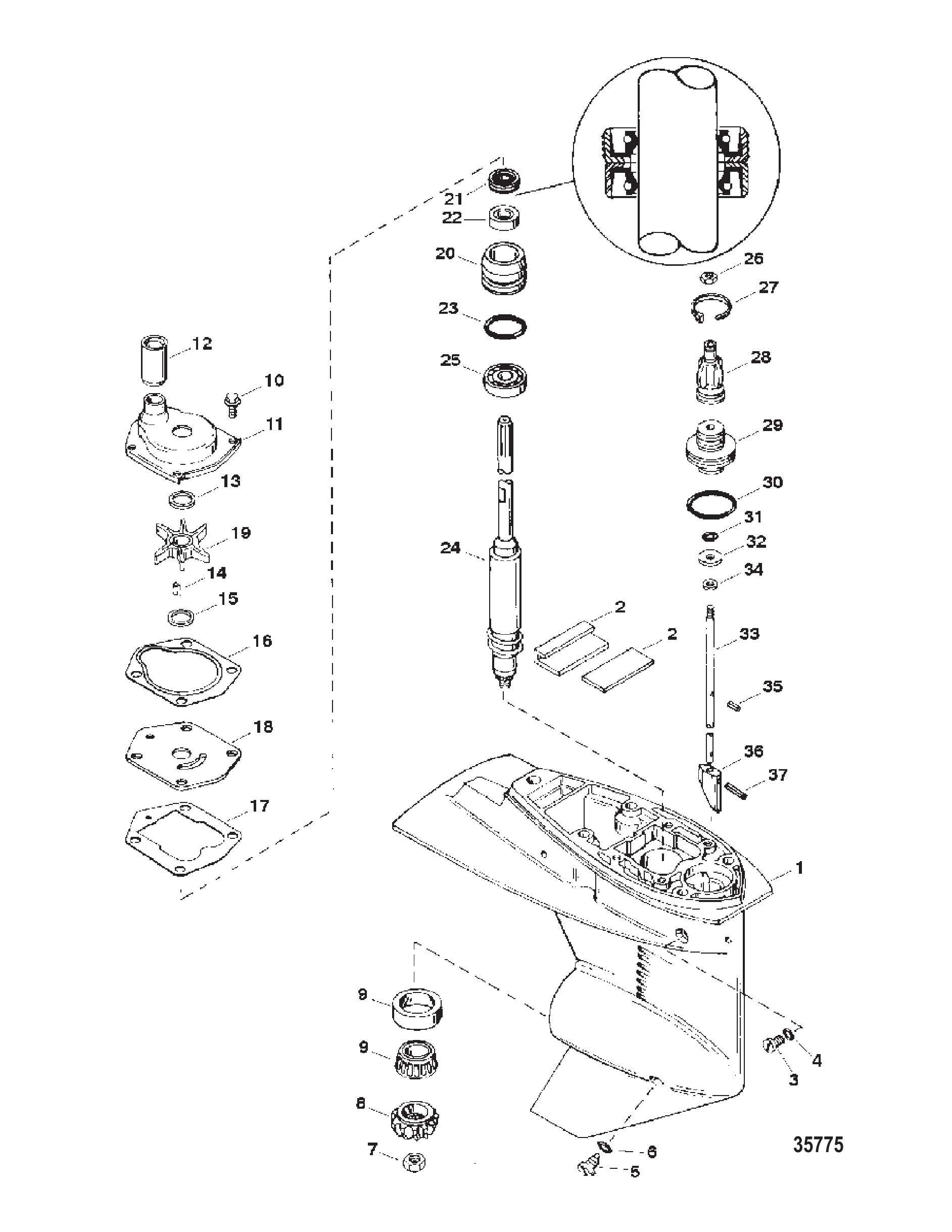 齿轮箱总成驱动轴 Gear Housing Assembly Driveshaft