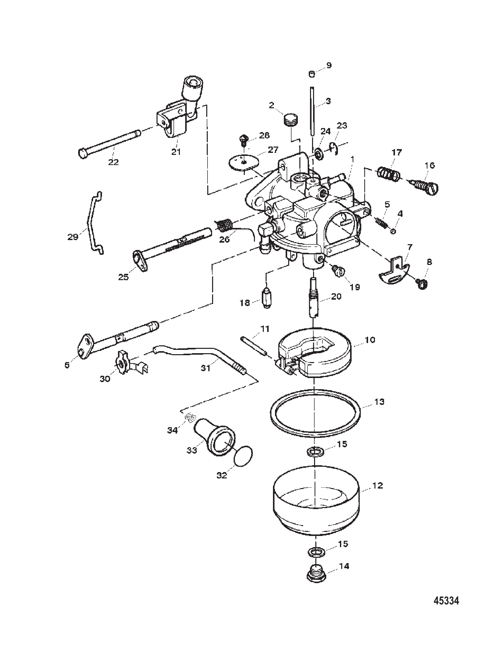 化油器（9.9马力型号）（1300-F714061） Carburetor (9.9 Hp Model) (1300-F714061)