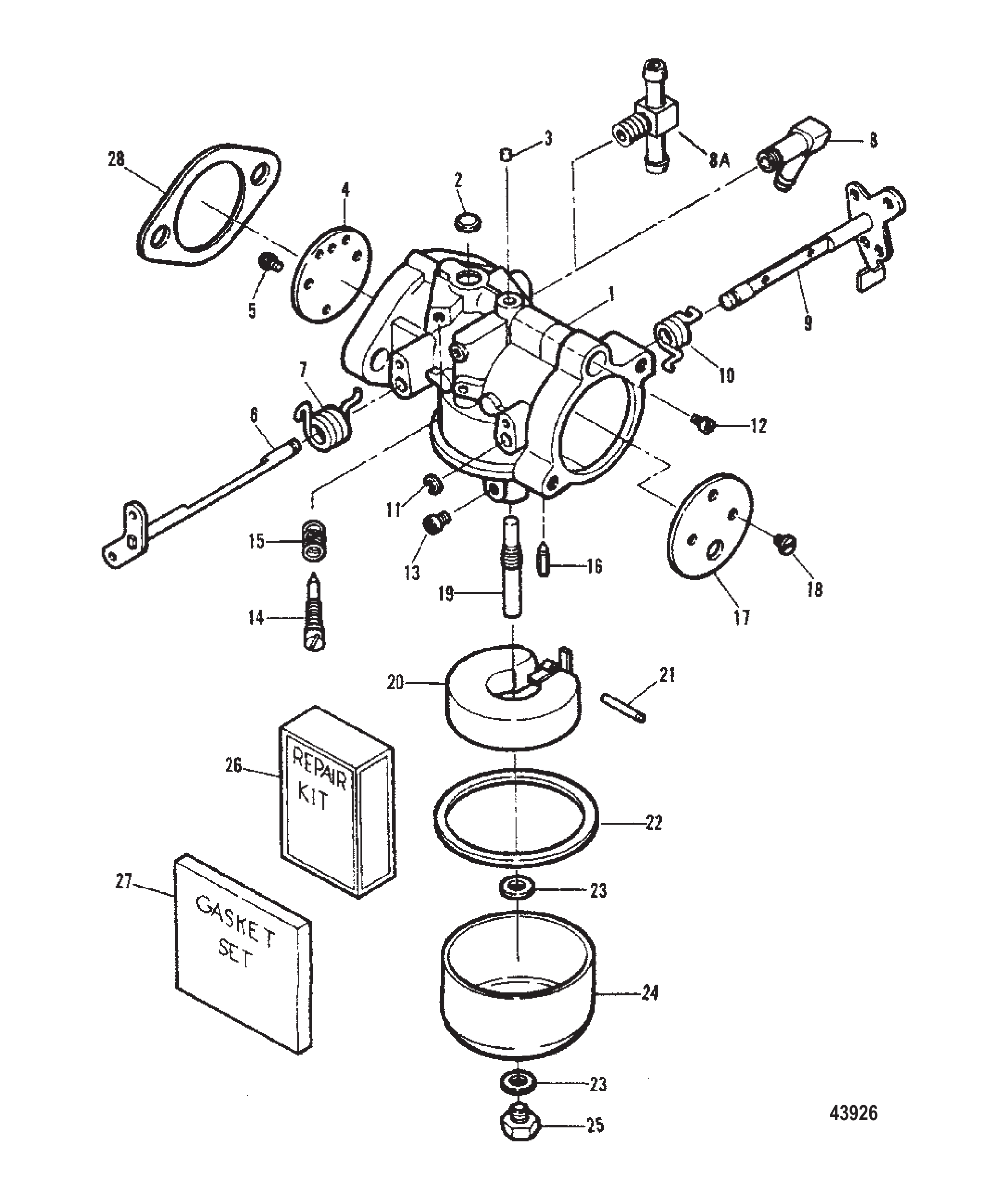 化油器 0E000001至0E009499 Carburetor 0E000001 Thru 0E009499