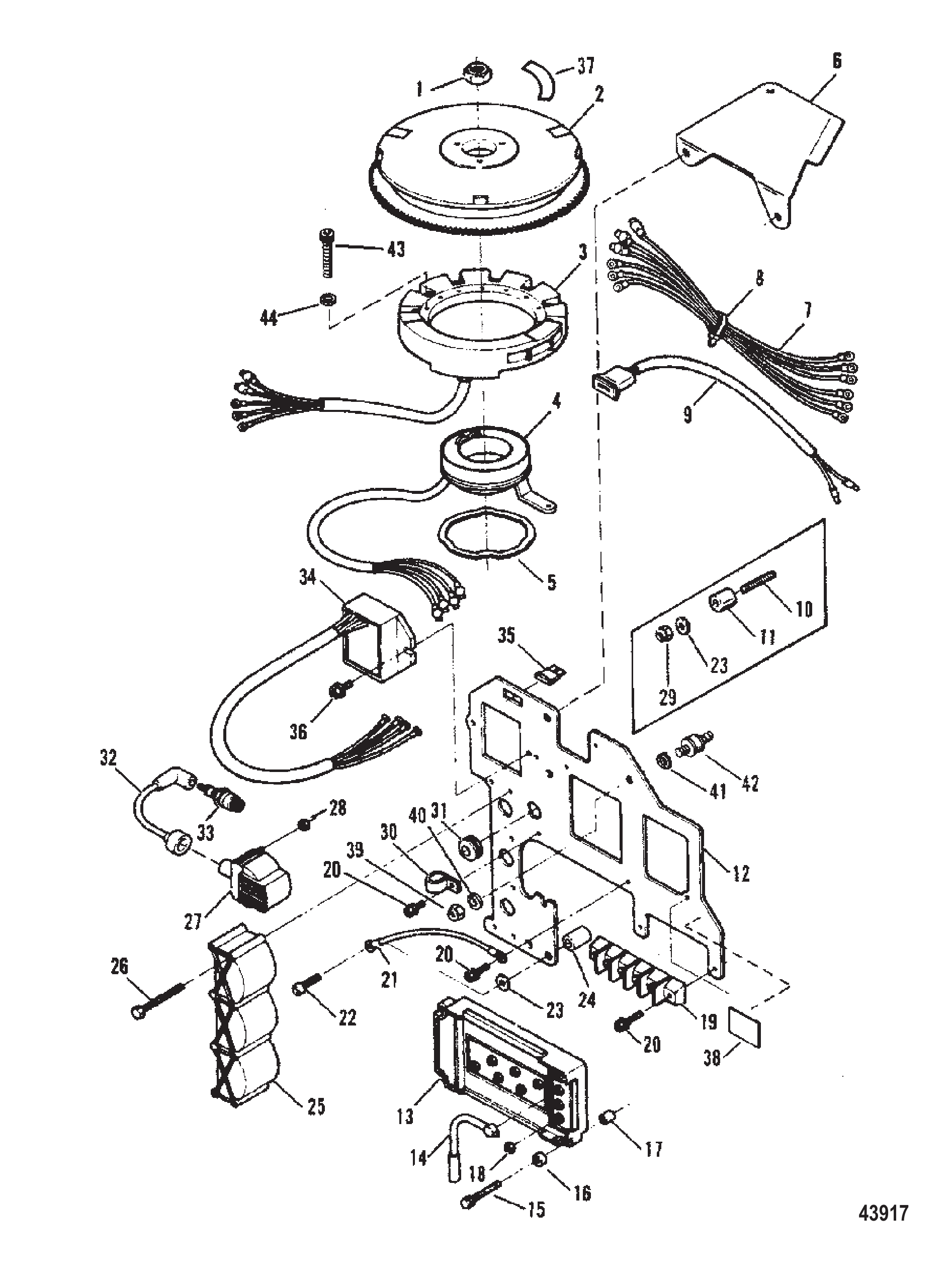 点火组件（91H至92C） Ignition Components (91H Thru 92C)