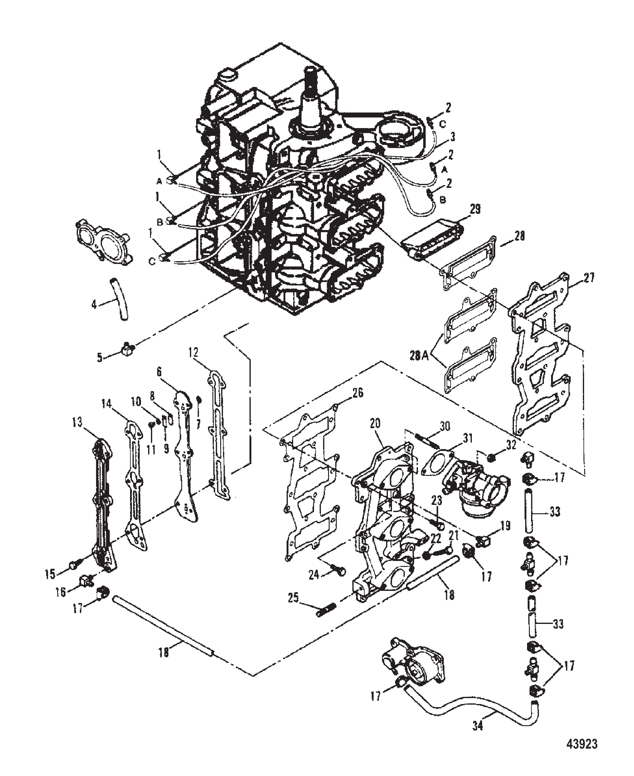 簧片阀板及再循环系统 91E 至 92C Reed Plate and Recirculation System 91E Thru 92C