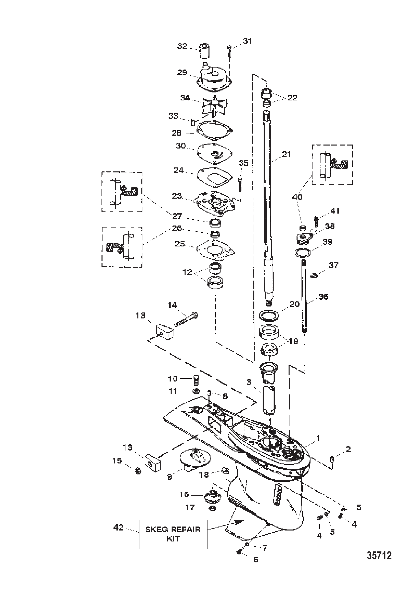 齿轮箱总成驱动轴 Gear Housing Assembly Driveshaft