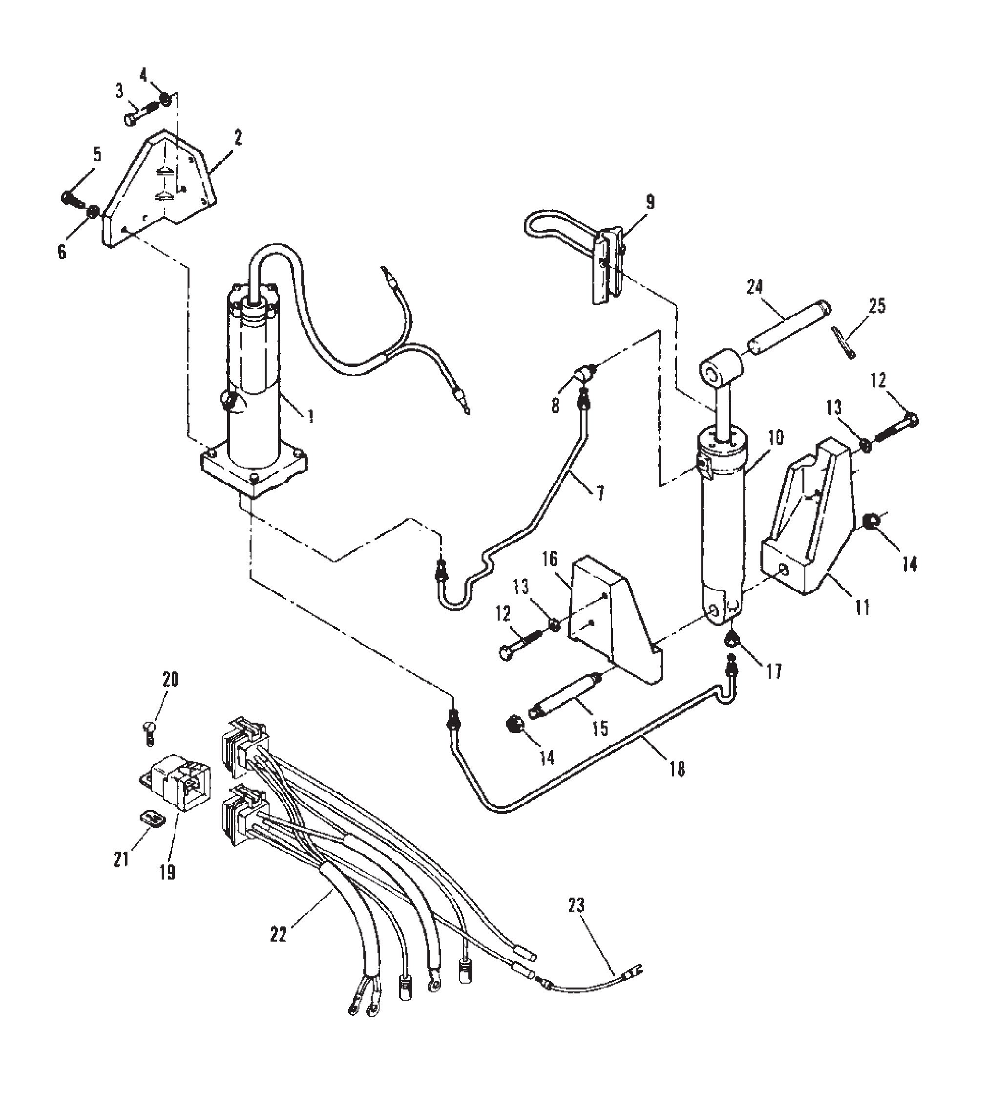 升降倾斜装置 (819177A3) TRIM & TILT ASSEMBLY (819177A3)