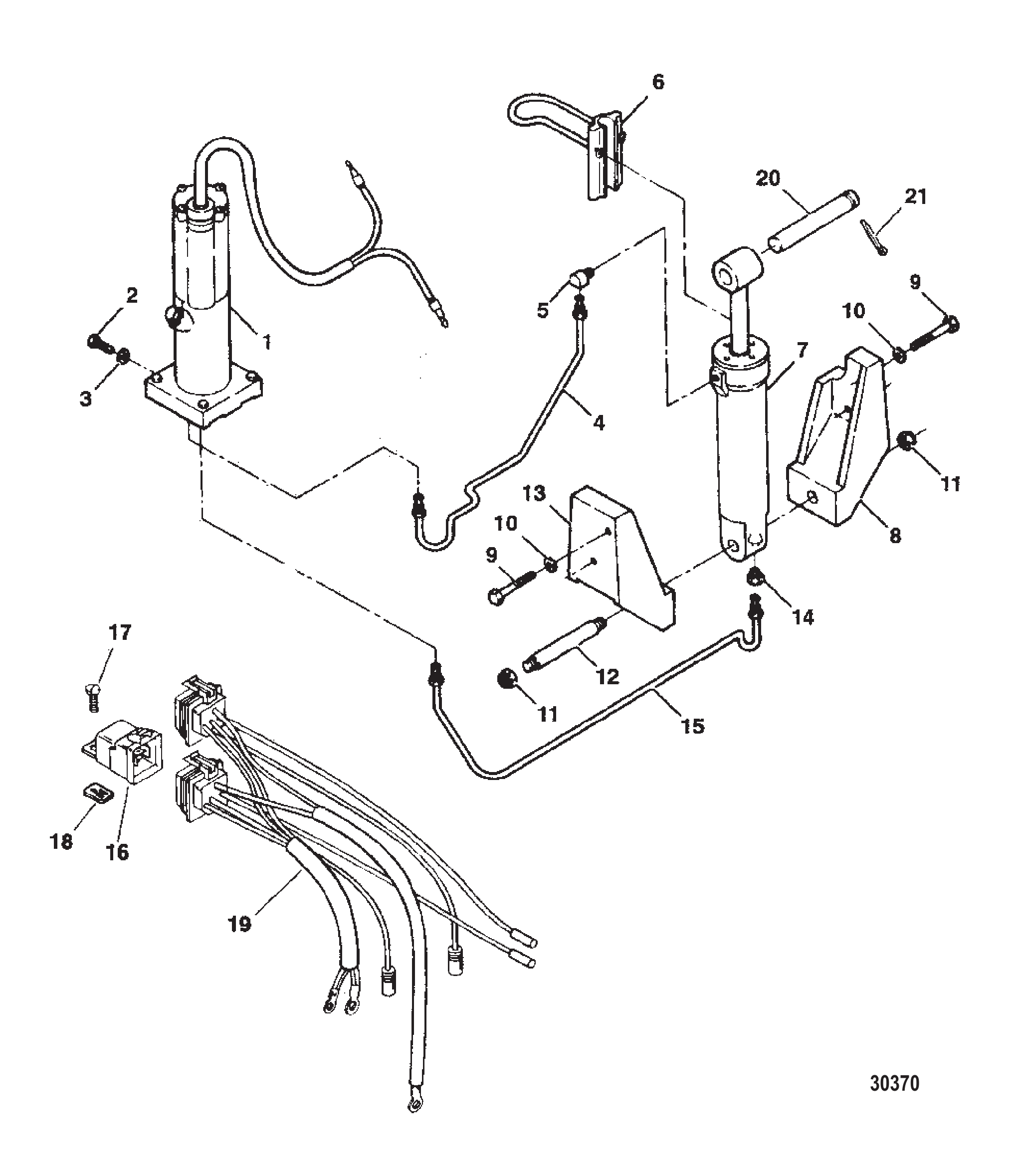 升降倾斜装置 (819177A8) TRIM & TILT ASSEMBLY (819177A8)