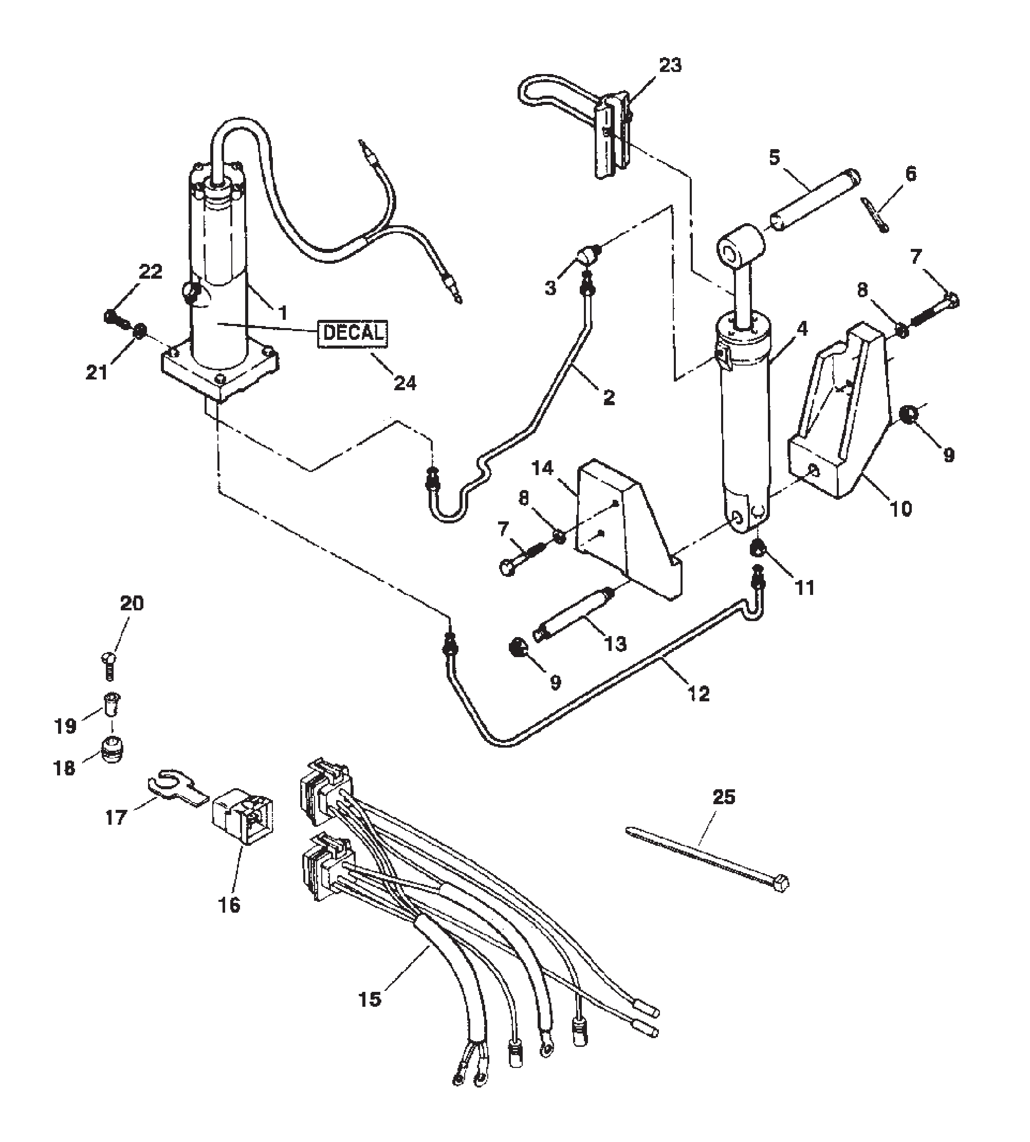 升降倾斜装置 (819177A9) TRIM & TILT ASSEMBLY (819177A9)