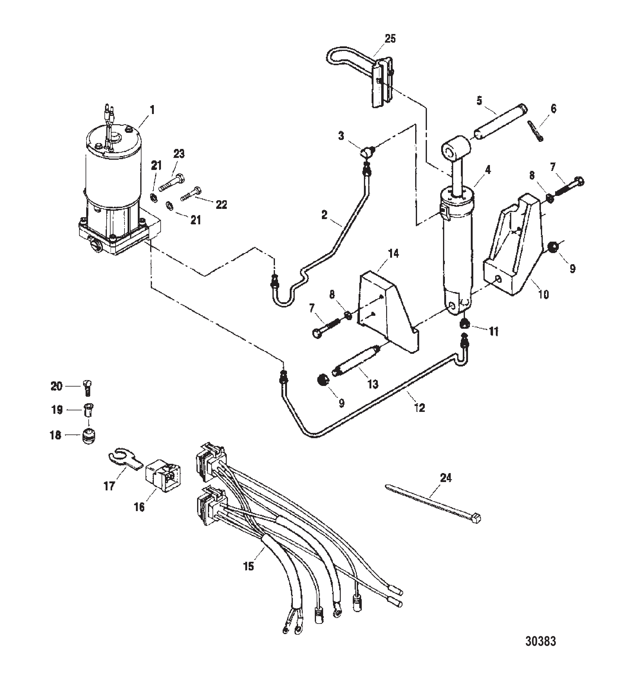 升降倾斜装置 (832021A6) TRIM & TILT ASSEMBLY (832021A6)