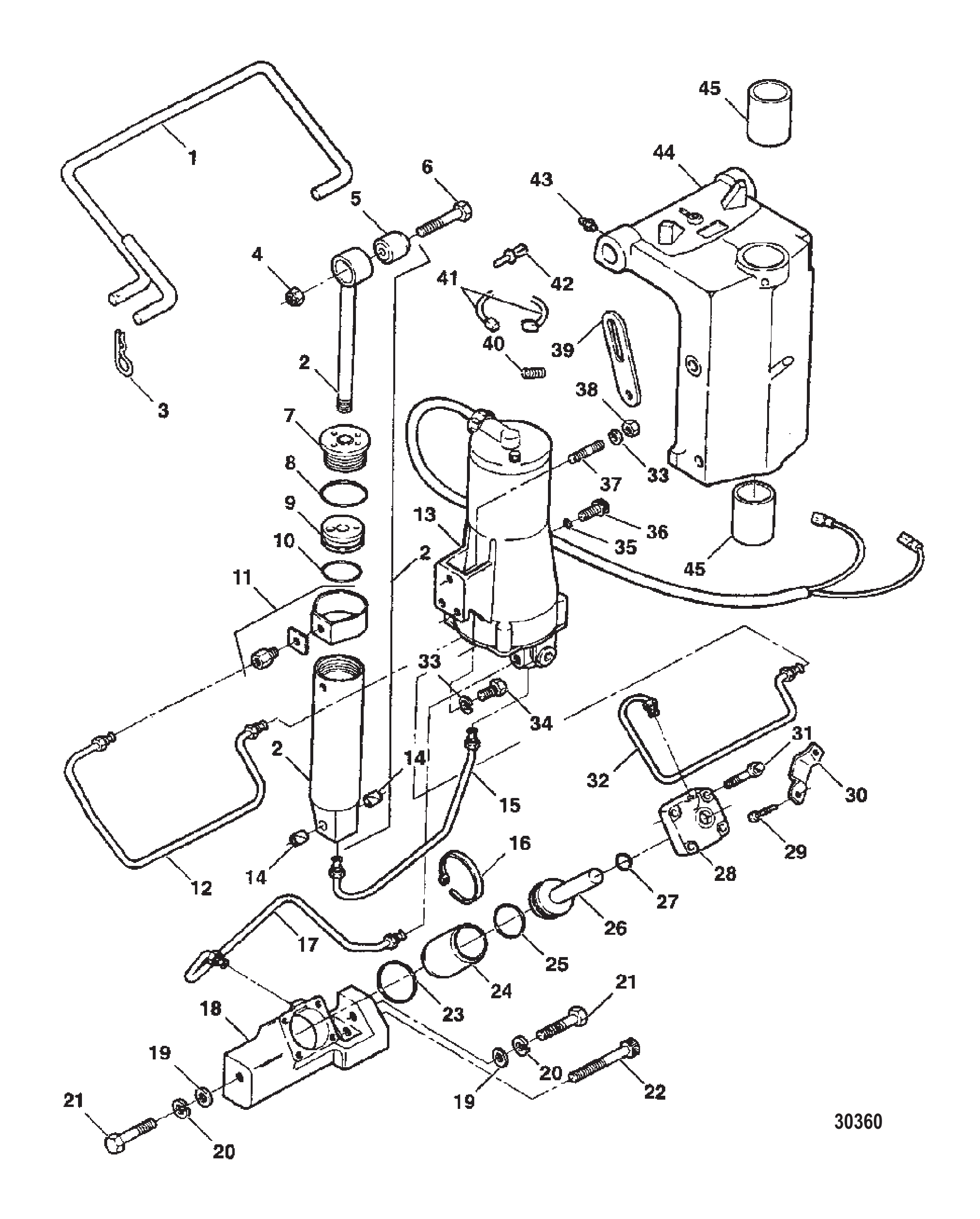 升降倾斜装置 (F5H219-1) TRIM & TILT ASSEMBLY (F5H219-1)