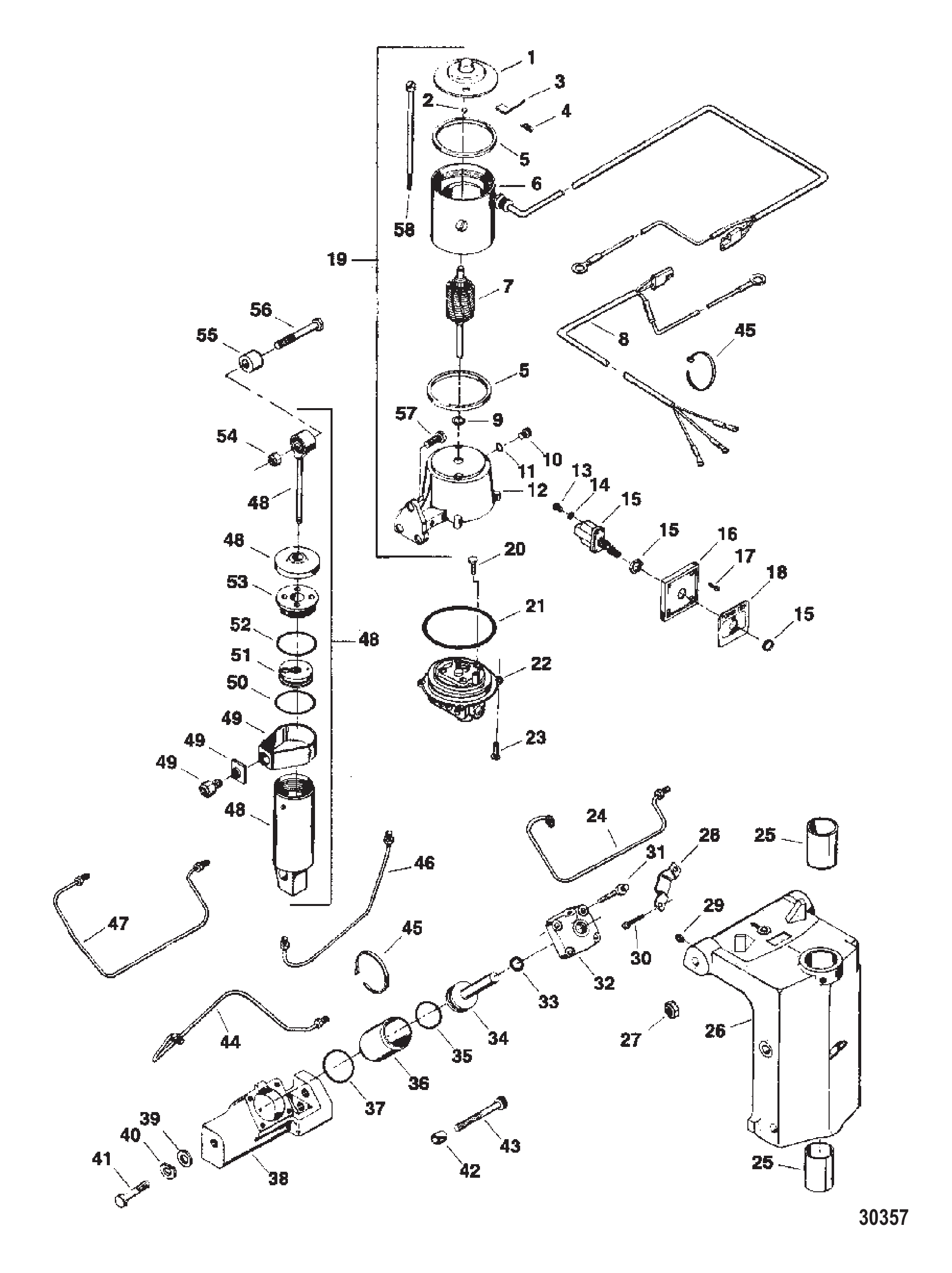 升降倾斜装置 (F5H147/F5H147-1 & F5H148/F5H148-1) TRIM & TILT ASSY (F5H147/F5H147-1 & F5H148/F5H148-1)
