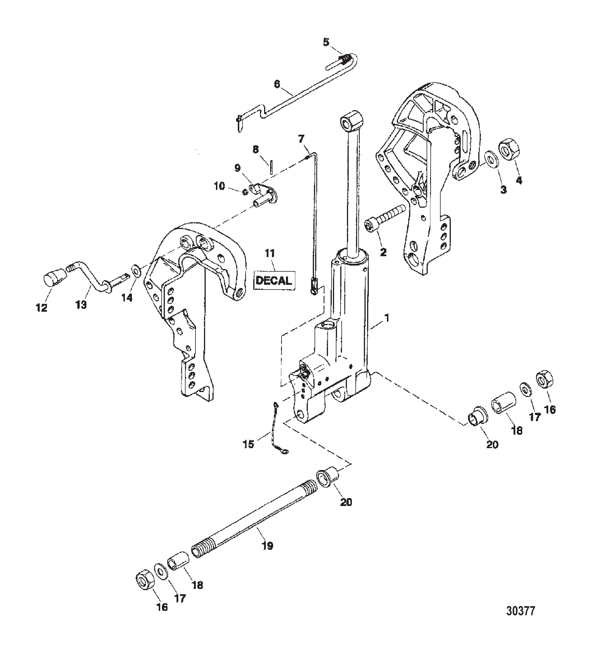 气体辅助升降套件 (828533A2) TRIM KIT GAS ASSIST (828533A2)