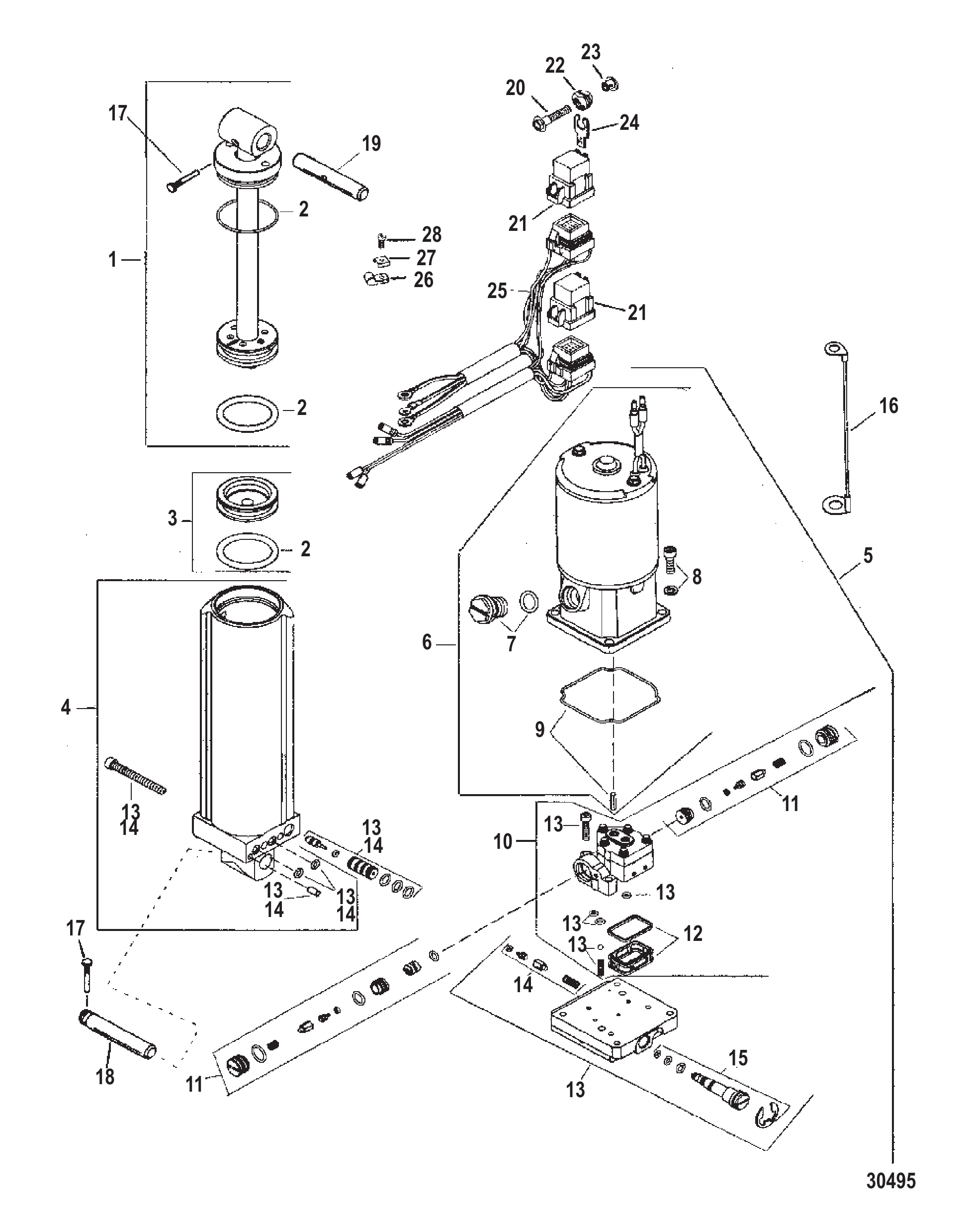 升降泵总成 (830250A1 & 830250A3) PUMP ASSEMBLY-TRIM (830250A1 & 830250A3)