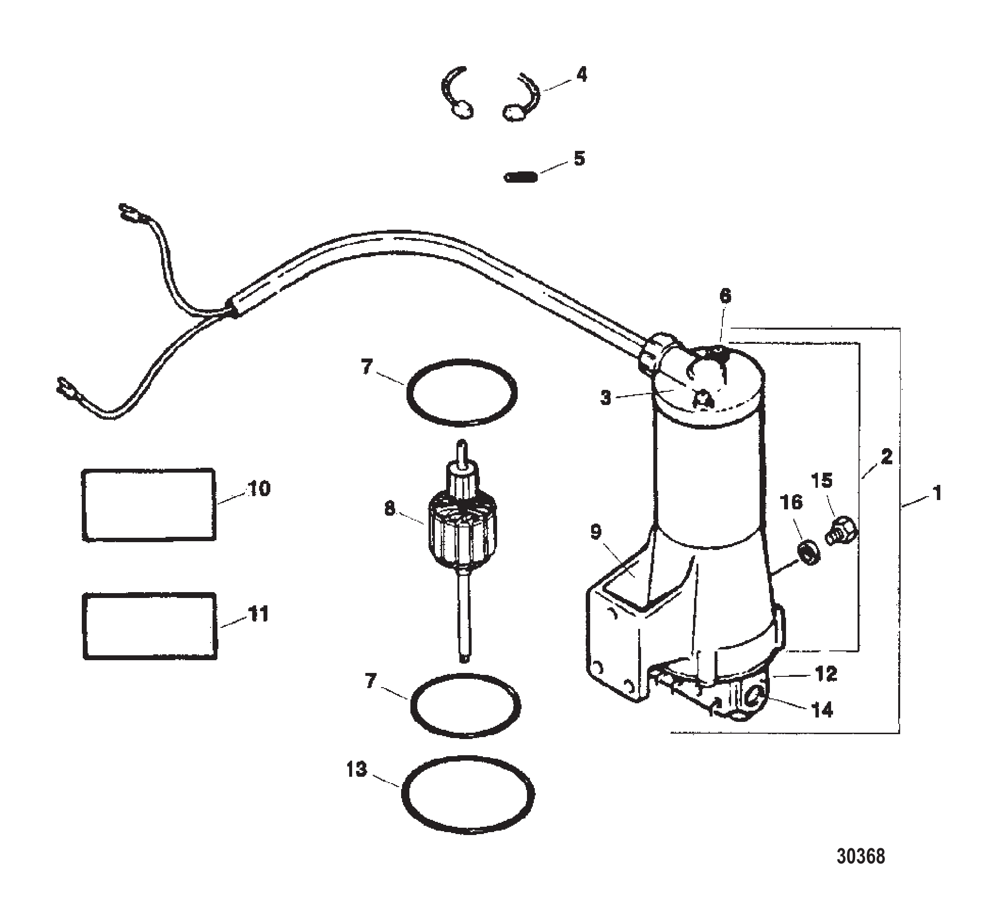 泵/马达总成 (F694541-2) (ID标签号 HYP-5001) PUMP/MOTOR ASSEMBLY (F694541-2) (ID TAG # HYP-5001)