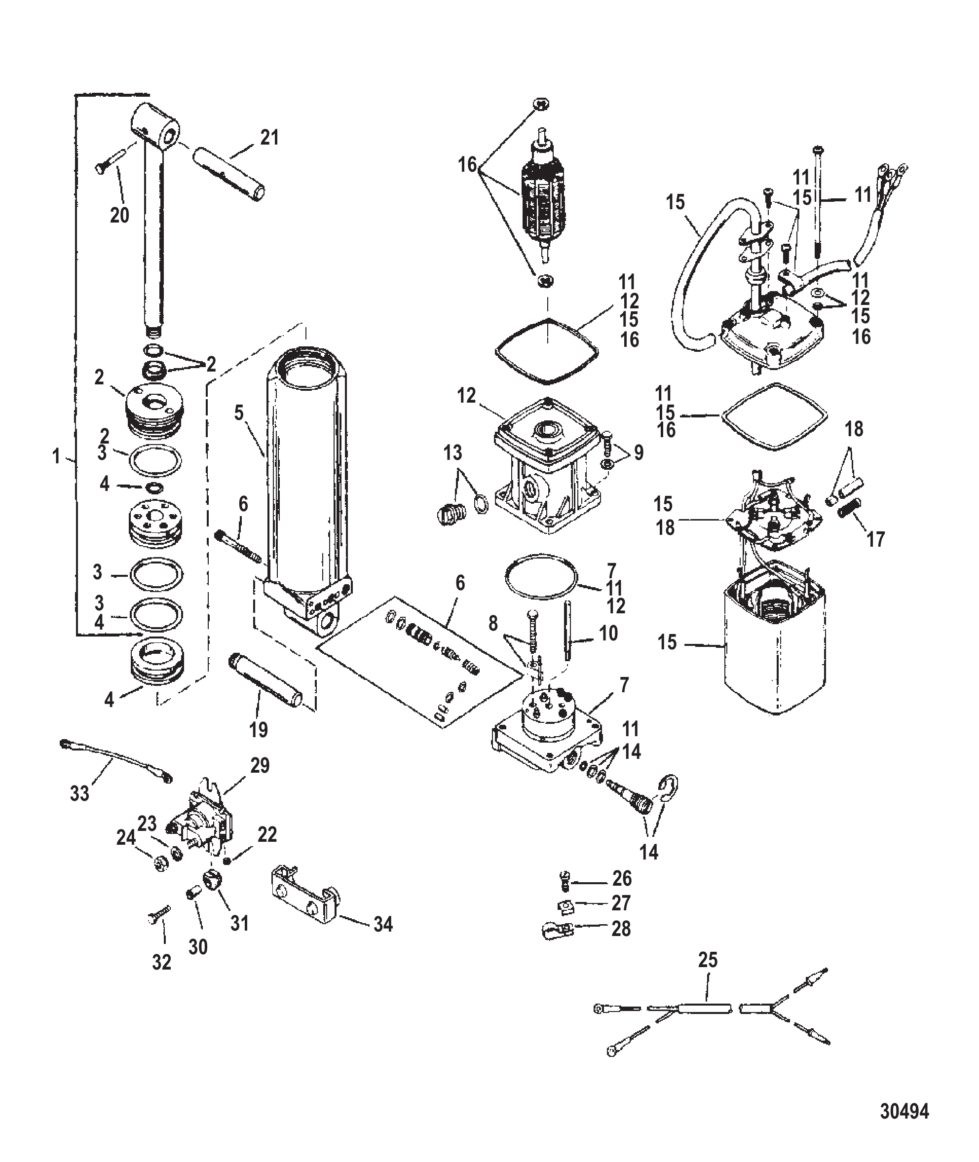 升降与泵总成 (824051) TRIM & PUMP ASSEMBLY (824051)