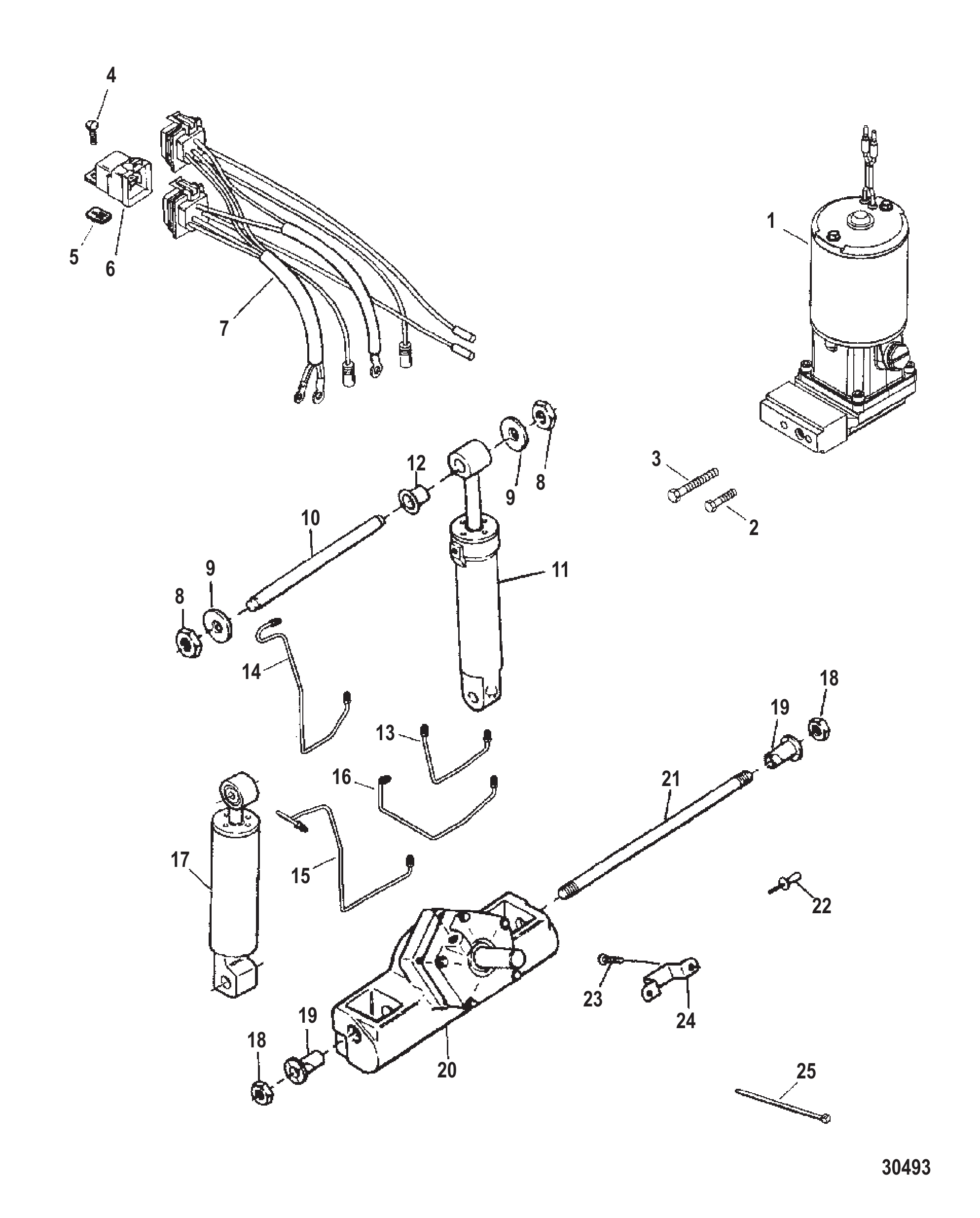升降倾斜装置 (819762A15) TRIM & TILT ASSEMBLY (819762A15)