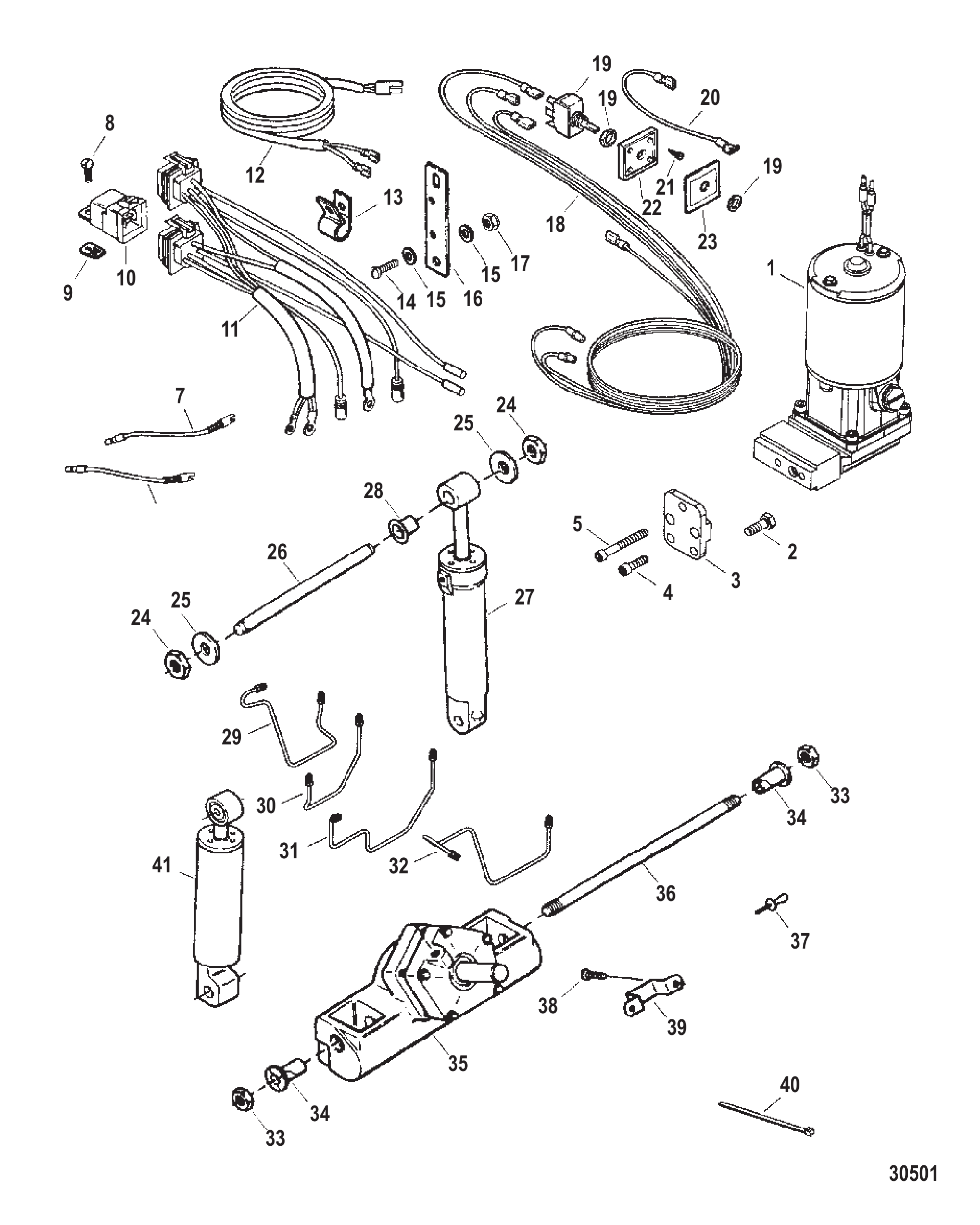 升降倾斜装置 (853515A3) TRIM & TILT ASSEMBLY (853515A3)