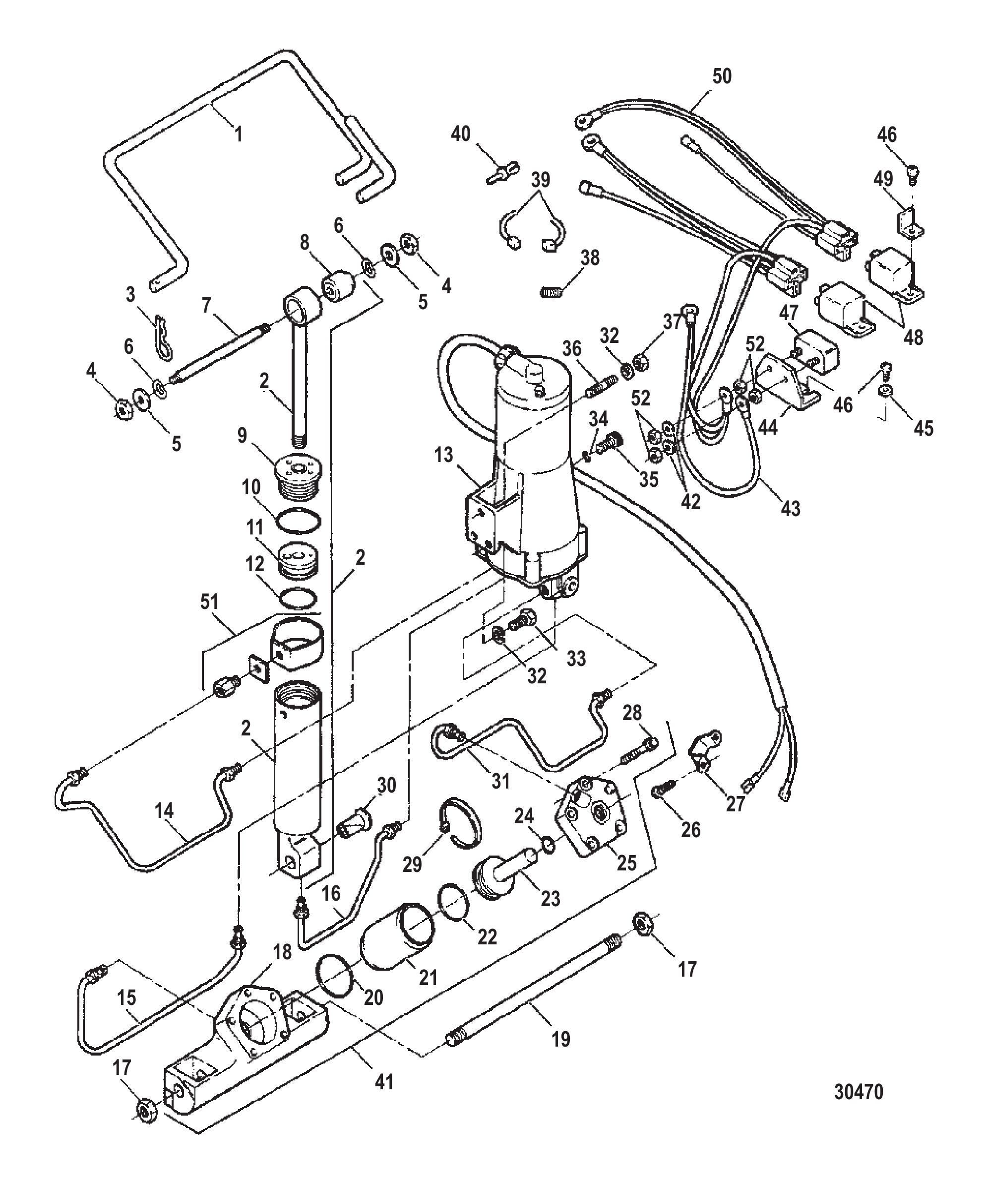 动力升降倾斜装置 F5H196 TRIM & TILT ASSEMBLY (F5H196)