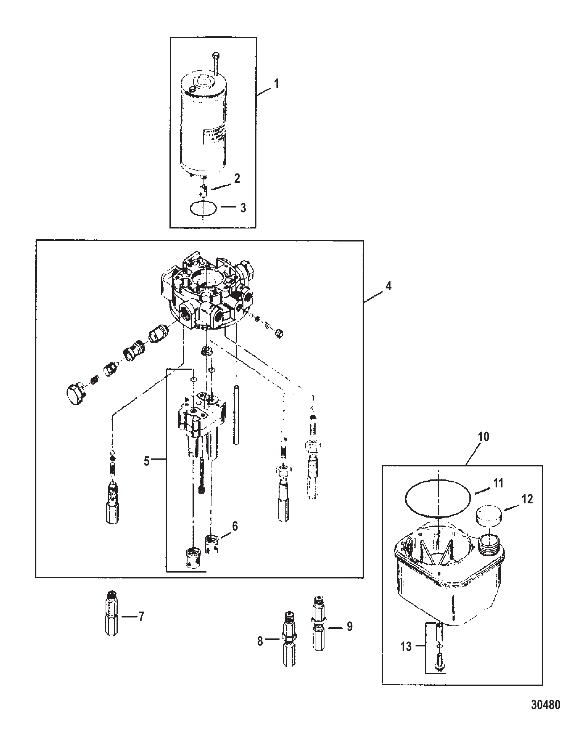升降泵/电机总成（L型驱动）F695541-1 & F722541 TRIM PUMP/MOTOR ASSY (L DRIVE) (F695541-1 & F722541)