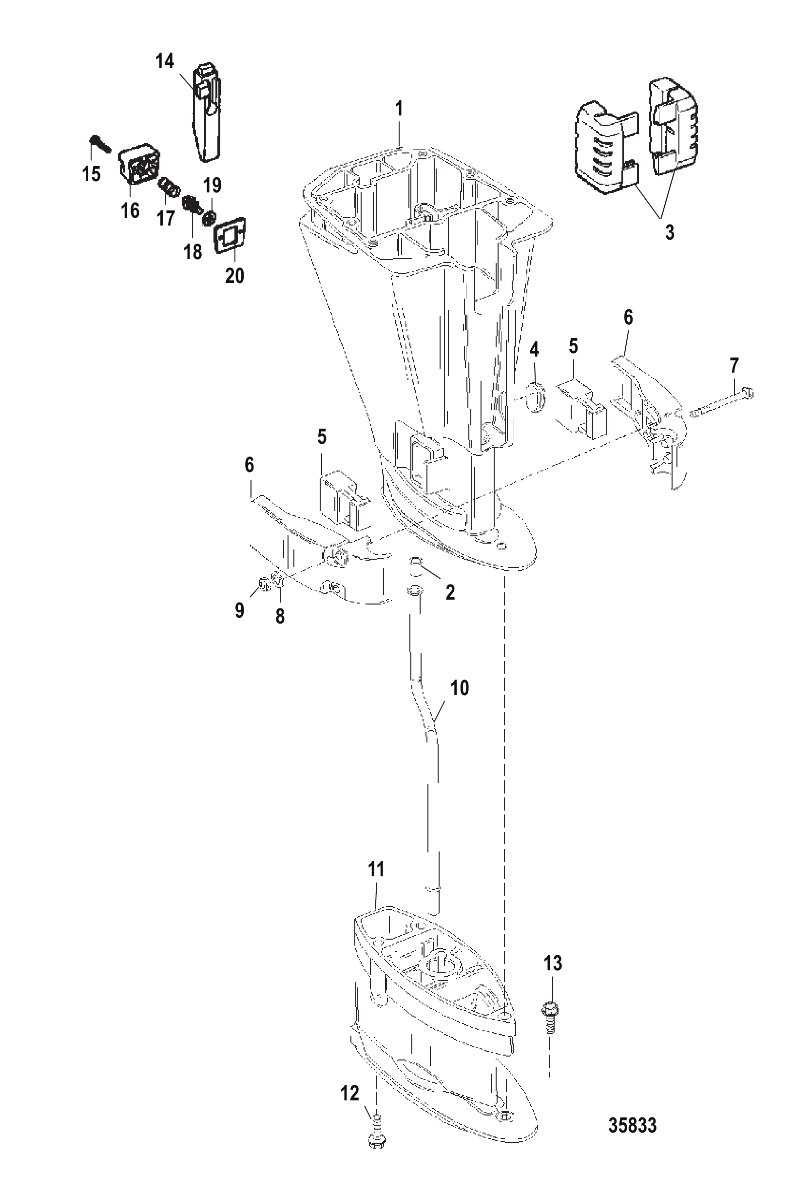 驱动轴壳体 DRIVESHAFT HOUSING