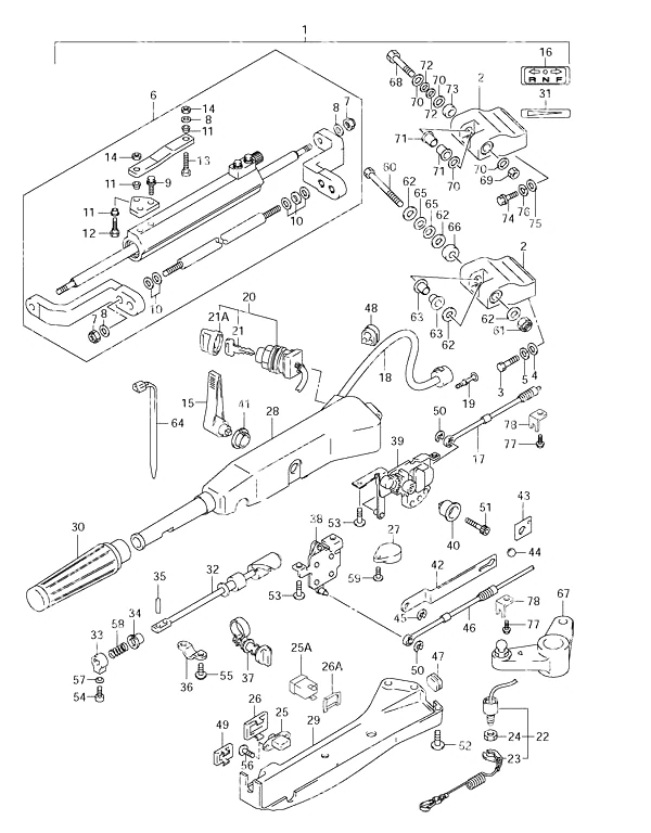 选配: 舵柄 Opt: Tiller Handle