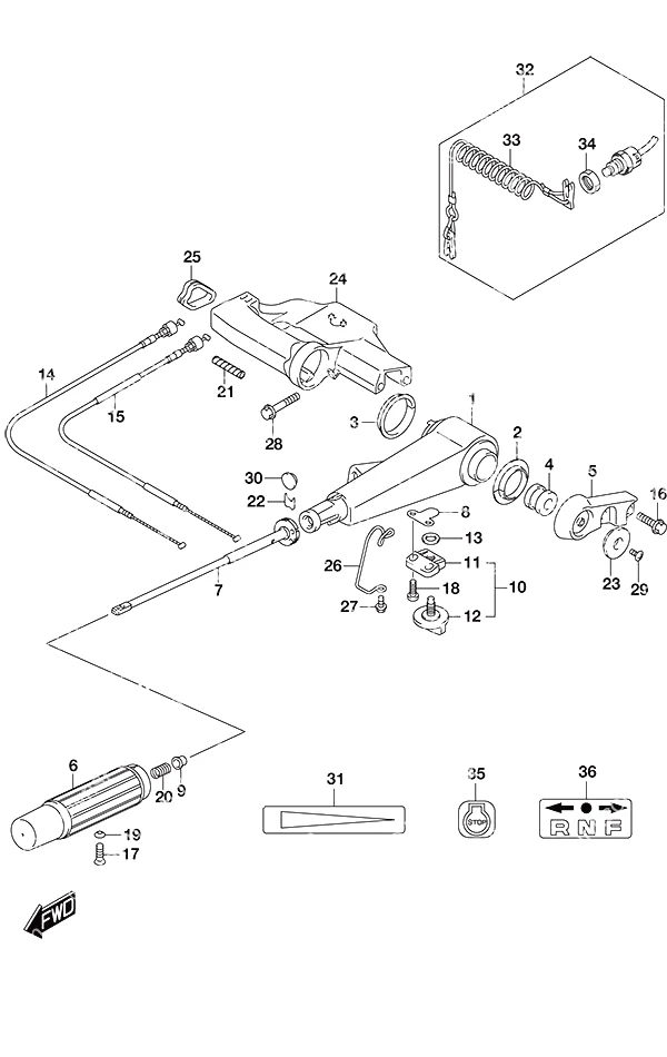 舵柄手柄 Tiller Handle