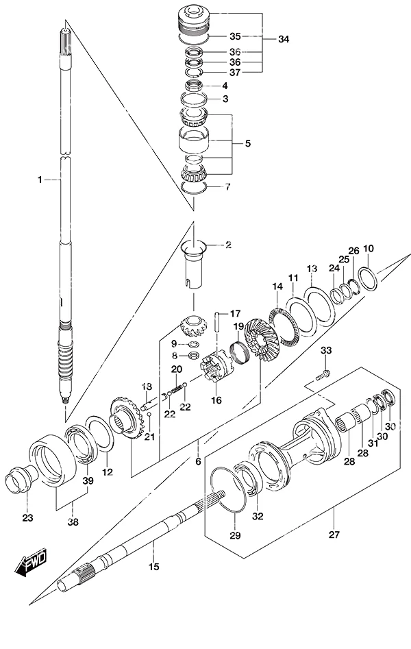 变速箱(倒车) Transmission (C/R)