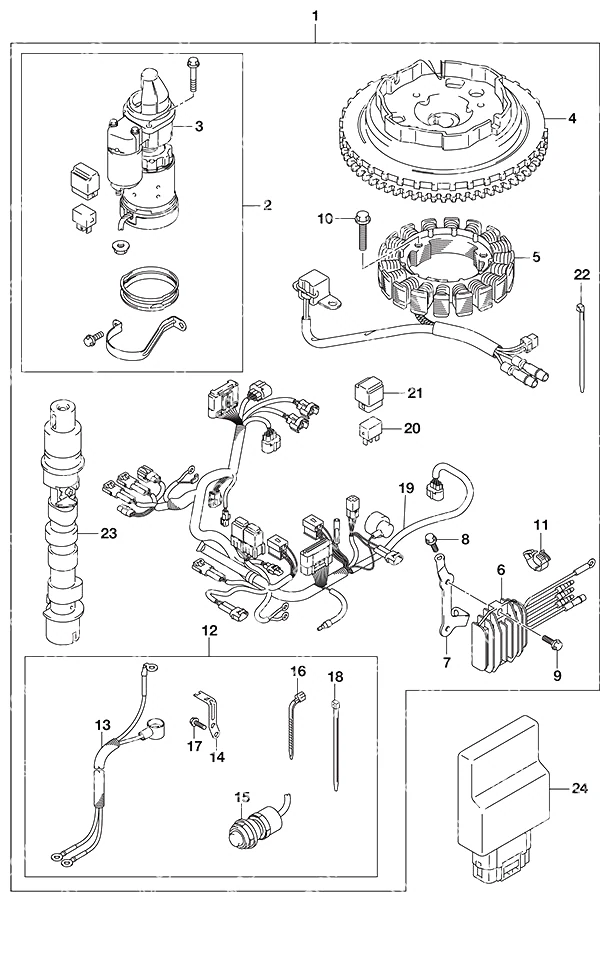 选配: 手动启动马达 Opt: Starting Motor Manual Start