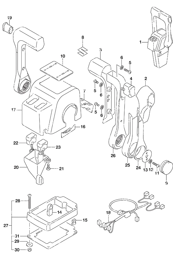 选配: 顶置双联支架(1) Opt: Top Mount Dual (1)