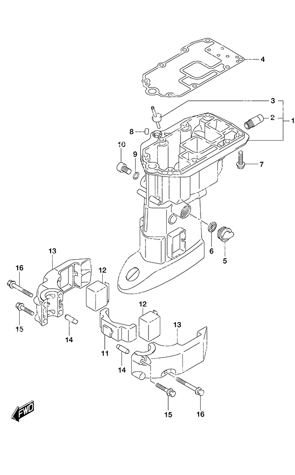 驱动轴壳体-非遥控型 Drive Shaft HousingNon-Remote Control