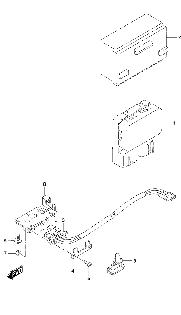 带动力倾斜的动力升降倾斜开关舵柄 PTT SwitchTiller Handle w/Power Tilt