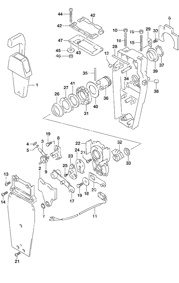 选配: 顶置单联支架(2) Opt: Top Mount Single (2)