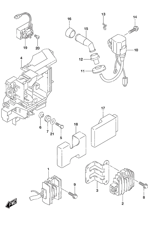 整流器/点火线圈(非遥控型) Rectifier/Ignition CoilNon-Remote Control