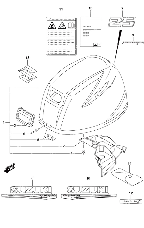 非遥控式发动机罩 Engine CoverNon-Remote Control