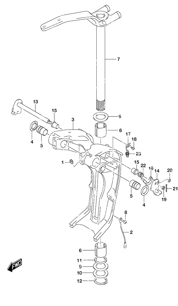 带船尾板旋转支架(X型)(XX型) Swivel Bracket w/Transom (X) (XX)