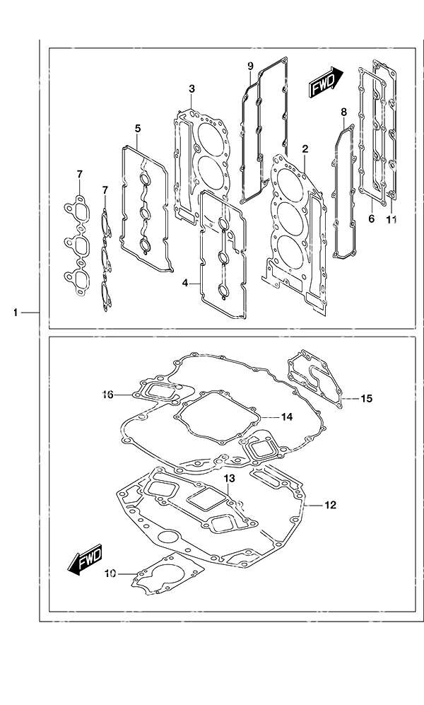 选配: 衬垫套装(SS型号) Opt: Gasket SetSS Model