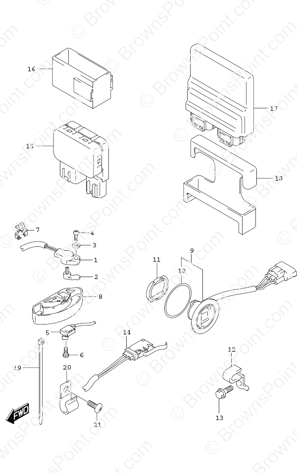 动力升降倾斜开关/发动机控制单元 PTT Switch/Engine Control Unit