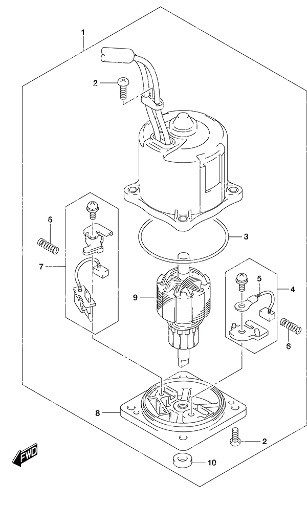 带艉板(X/XX型)马达 PTT Motor w/Transom (X) (XX)