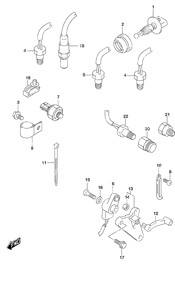 带艉板传感器(X或XX) Sensorw/Transom (X or XX)