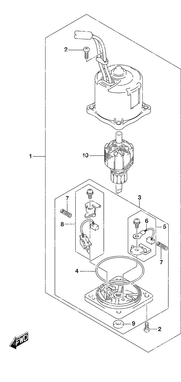 带艉板(X或XX型)马达 PTT Motor w/Transom (X or XX)