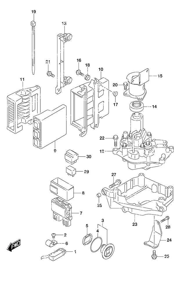 动力升降倾斜开关/发动机控制单元 PTT Switch/Engine Control Unit