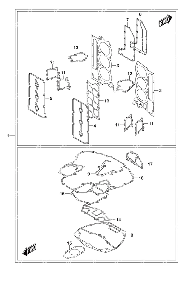 选配: 衬垫套装 Opt: Gasket Set