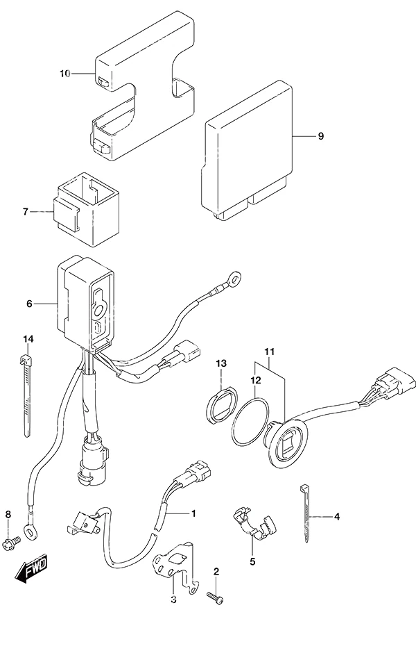 动力升降倾斜开关/发动机控制单元 PTT Switch/Engine Control Unit