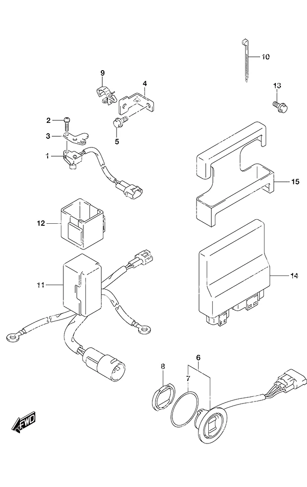 动力升降倾斜开关/发动机控制单元 PTT Switch/Engine Control Unit