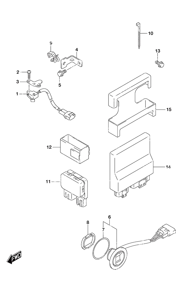 动力升降倾斜开关/发动机控制单元 PTT Switch/Engine Control Unit
