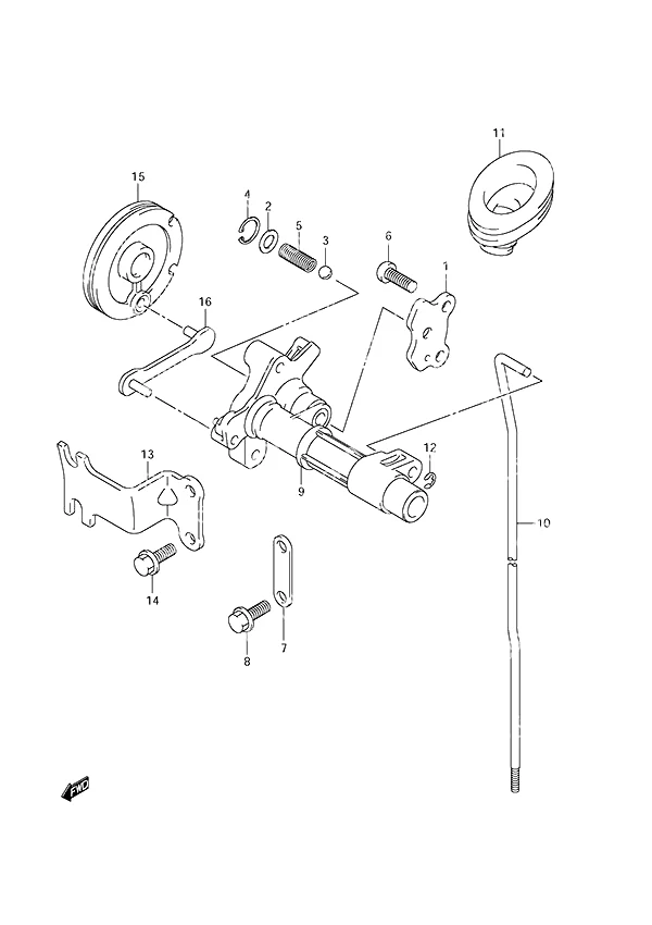 非遥控离合器推杆 Clutch Rod Non-Remote Control