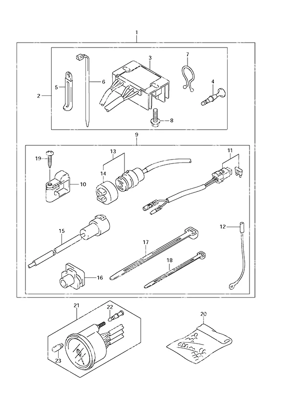 选配:带手动启动器的电动系统 Opt: Electrical w/Manual Starter