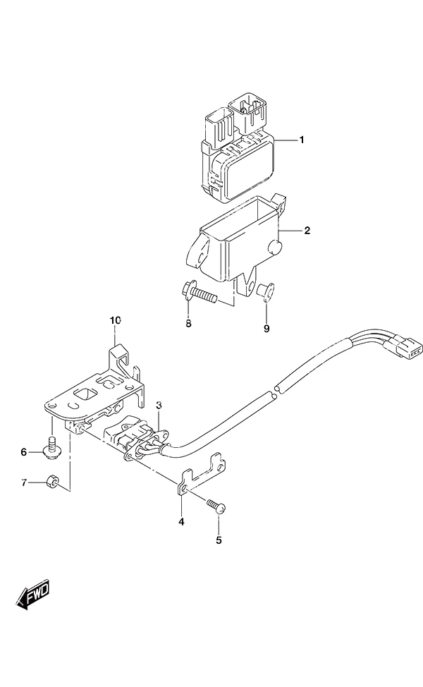 带动力倾斜的动力升降倾斜开关舵柄 PTT Switch Tiller Handle w/Power Tilt