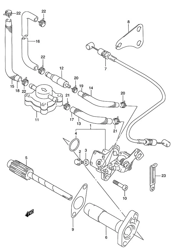 机油泵(DT115S型 1996至2001) Oil Pump(DT115S - 1996 to 2001)