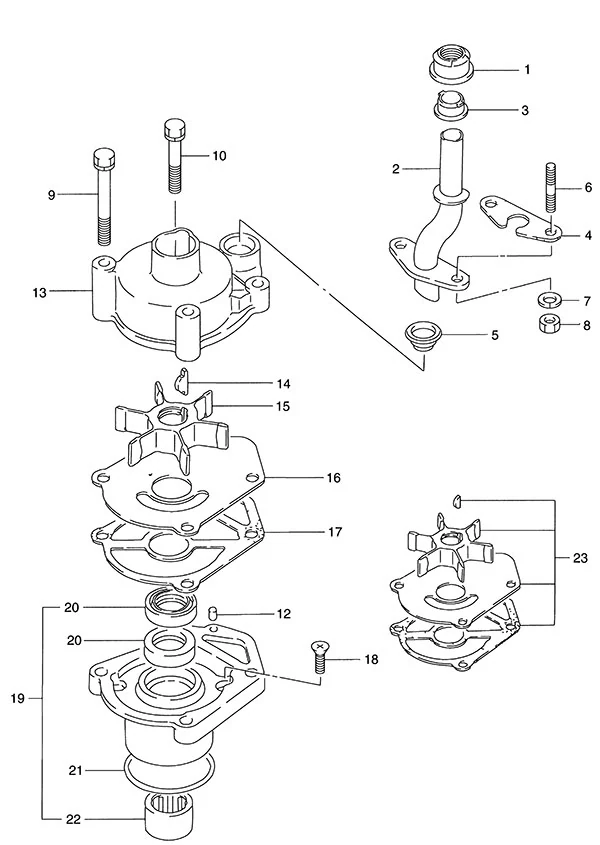水泵(1986至1997款) Water Pump(1986 to 1997)